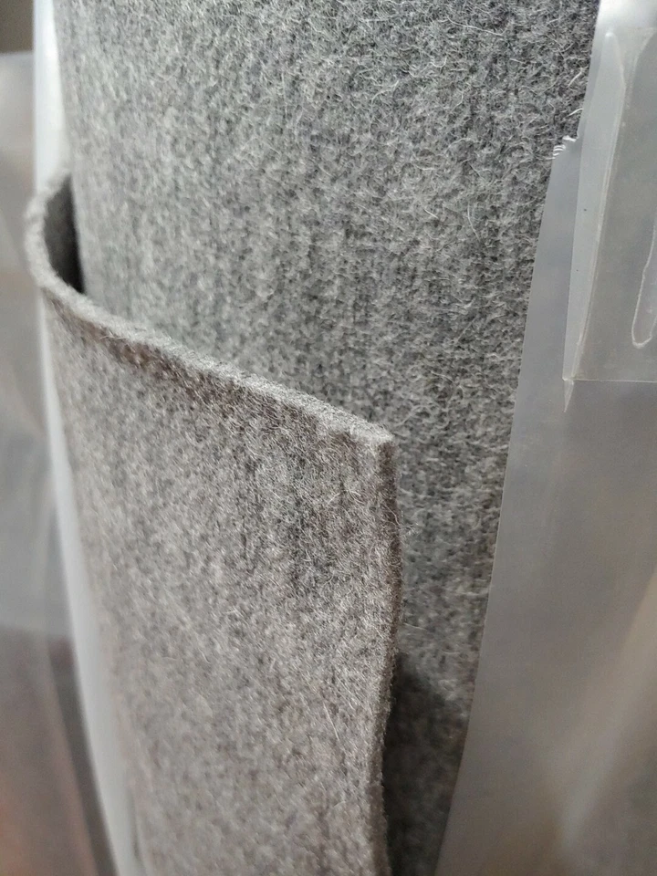 Wollfilz Taschenfilz 0,5 lfm Meterware, 3 mm, 0,88 m breit, hellgrau meliert - Bild 2 von 2