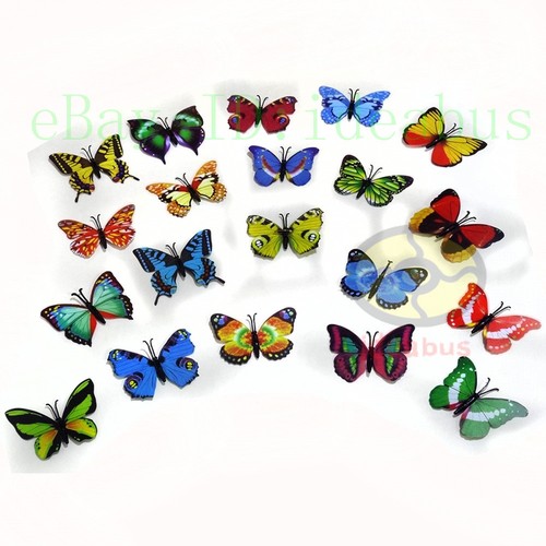 10/20/50/100 PIEZAS MIXTAS Mariposa con pasador Homedecor Cortina Tela Envergadura 8 cm = 3,15" - Imagen 3 de 9