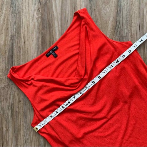 EILEEN FISHER Orange Sleeveless "Firefly" Midi Length Dress Cowl - PETITE SMALL - Picture 9 of 9