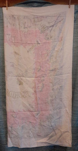 VINTAGE FLORIDA SOUVENIR MAP TABLECLOTH 48 X 48 - Bild 4 von 5