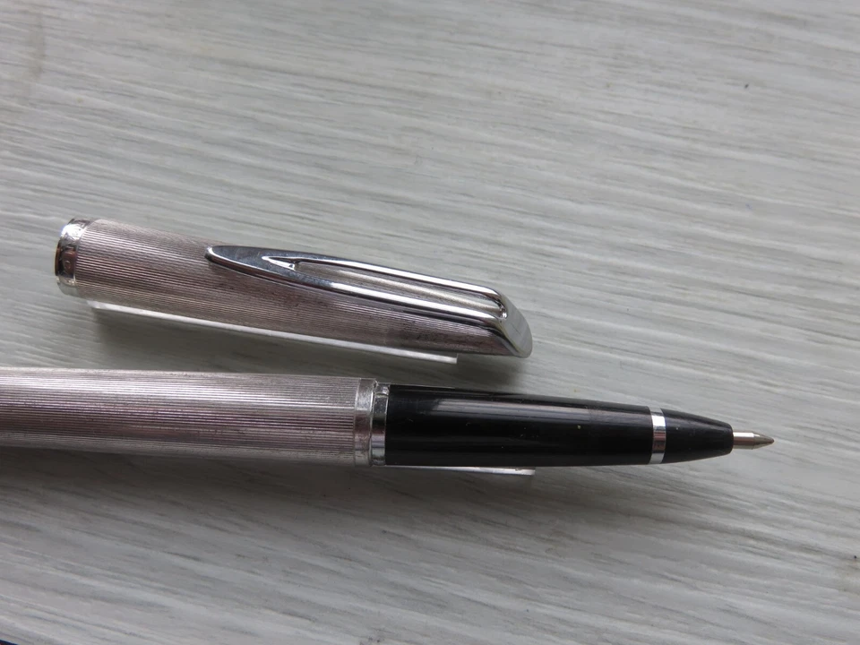 Stylo Roller Waterman CF C/F Milleraies argent silver plated RB - Photo 4/4