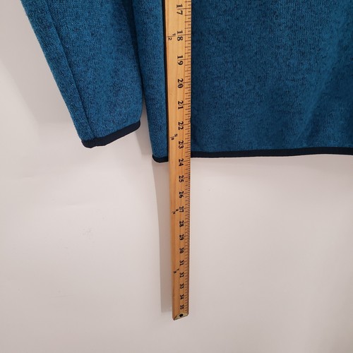 Vintage L. L. Bean Large 14 16 1/4 Zip Pullover Jungen Sweater blau gesprenkelt - Bild 7 von 11
