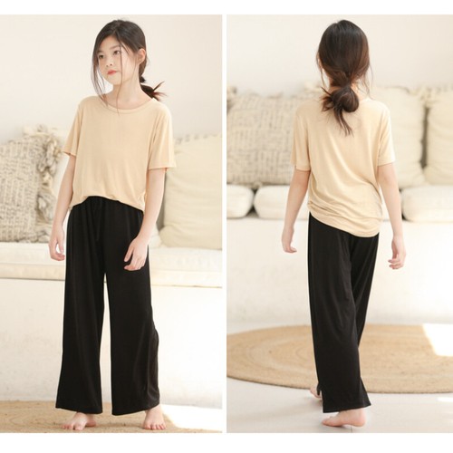 Kids Girls Pants Trousers Cotton Wide Leg Practice Loungewear Sport Casual - Picture 11 of 17
