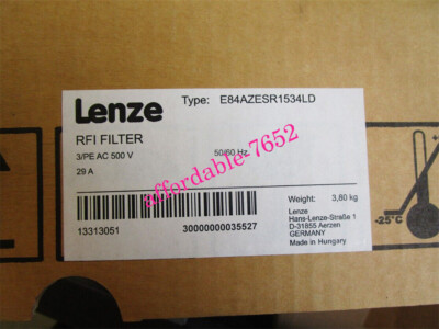 NEW Lenze RFI Filter E84AZESR1534LD 13313051 500V 29 A Amp FedEx or DHL or UPS