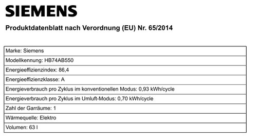 Siemens HB772G1B1, iQ700, Einbau-Backofen, 60 x 60 cm, Schwarz, Edelstahl NEU - Bild 5 von 5
