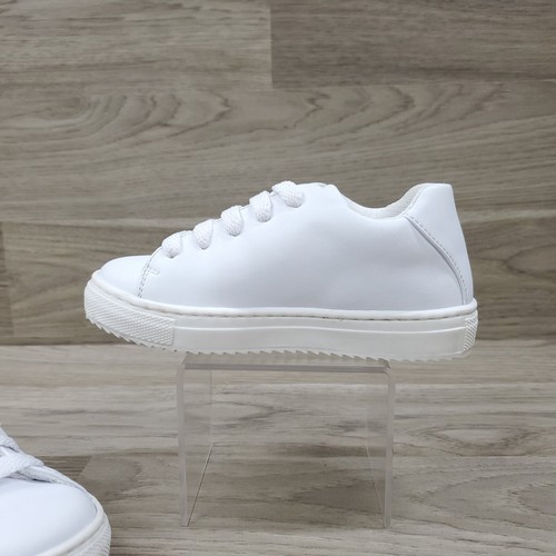 Versace Logo Baby Sneakers Shoes White Leather Low Top US Size 8 EU Size 25 - Picture 5 of 23