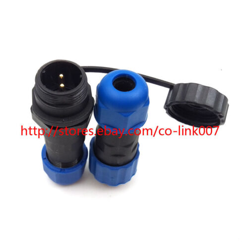 SD13 2 pin Waterproof Connector, IP68 Auto Aviation connector AC DC Plug Socket - Picture 2 of 8