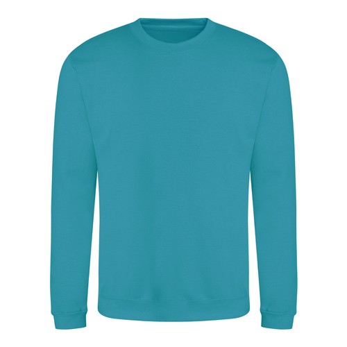 Mens Plain Sweatshirt Crew Neck Jumper Top Sweater Casual Sweat Top Ladies AWDis - Picture 19 of 43