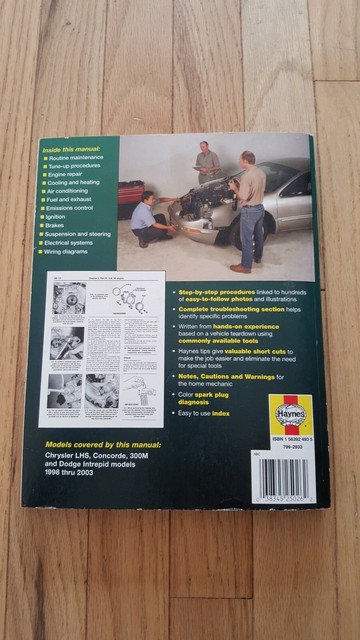 Haynes Chrysler LHS Concorde 300M Dodge Intrepid - 1998 - 2003 - Repair