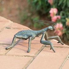 SPI Home 51096 Praying Mantis Garden Sculpture Cast Iron Insect Bug