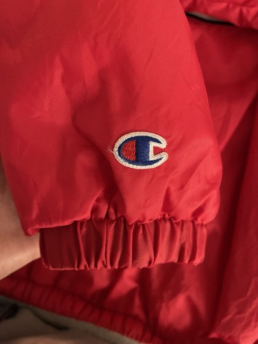 Supreme Champion Sherpa Lined Hooded Jacket Red FW17 Size Large VNDS RARE - Picture 7 of 10