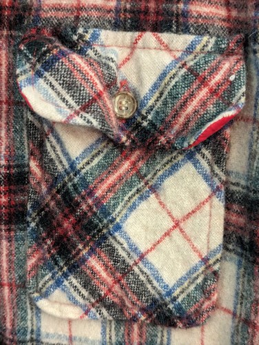 Vtg Lord & Taylor Wool Blend Plaid Flannel Button Down Shirt Children's Size XL - Picture 7 of 8