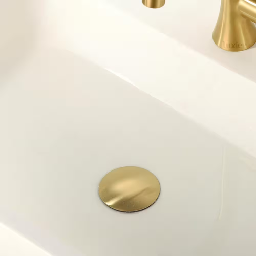 1-5/8 In. Brass Bathroom and Vessel Sink Push Pop-Up Drain Stopper with Overflow - Picture 2 of 6