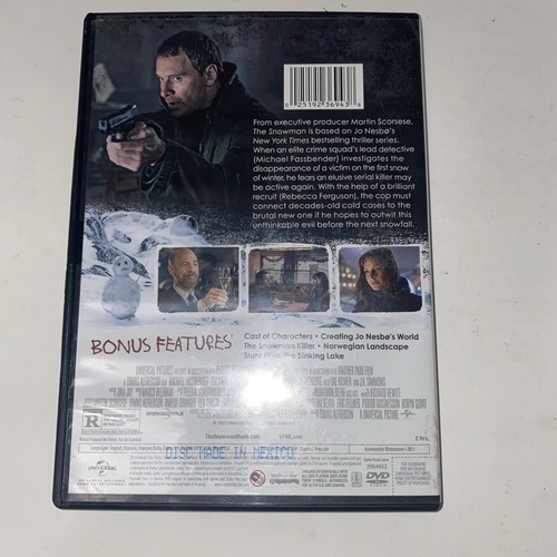 The Snowman DVD 2017 Michael Fassbender Tomas Alfredson Serial Killer Crime - Foto 9 di 14