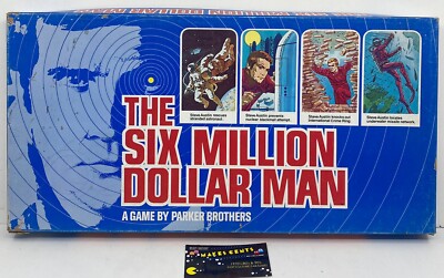 1976 Vintage The Six Million Dollar Man Board Game Parker Brothers TV Show Hit