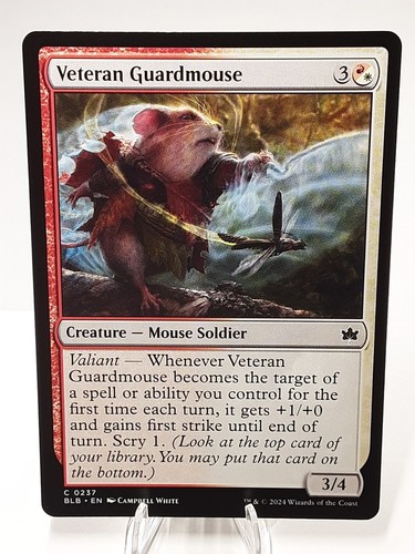 MTG - Bloomburrow - Veteran Guardmouse - #0237 - Near Mint - Picture 1 of 3