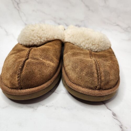 Ugg Australia Acogedoras Zapatillas de Interior Zapatos de Casa Mules Bronceado Gamuza Para Mujer 6 - Imagen 2 de 9