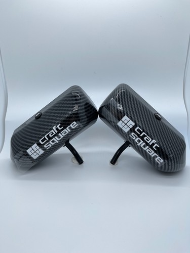 Espejo Artesanal Cuadrado Fibra de Carbono Estilo Cf F1 Par x2 Ajuste Mini Cooper - Imagen 7 de 7