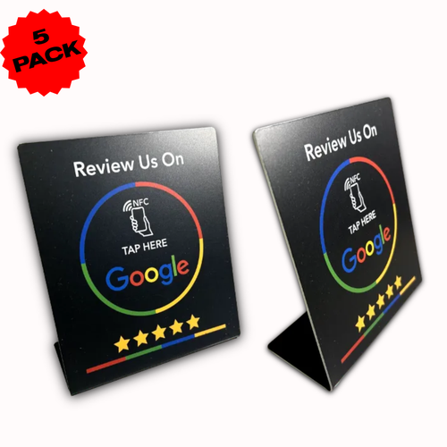 5 PACK Google Review Display STAND for Business and Shops NFC Tap REVIEWS Card B - Picture 4 of 6