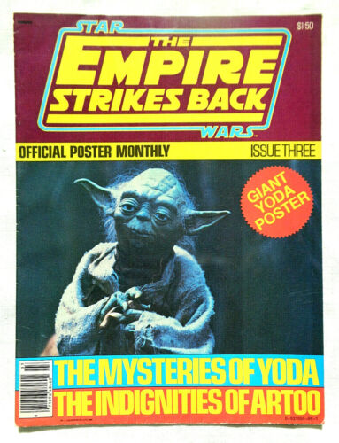1980 Star Wars The Empire Strikes Back Official Poster Monthly Issue Three YODA - Picture 1 of 2