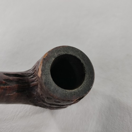 DR GRABOW Omega Rustic Bent Briar PIPE - Picture 4 of 6