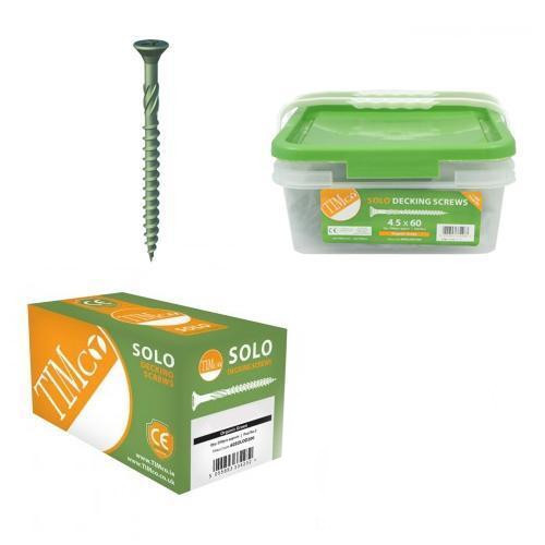 Timco Solo High Quality Green Exterior Decking Screw 50mm 65mm 75mm Box OR Tub - Picture 1 of 1