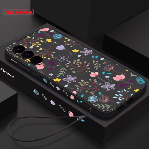 Luxus Blumen Print Schlüsselband Hülle für Samsung Galaxy A55 A54 5G A35 A25 A15 A14 A - Bild 12 von 24