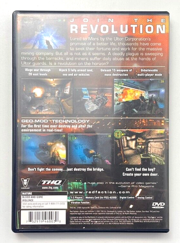 Red Faction (PlayStation 2, 2001) - Picture 2 of 3