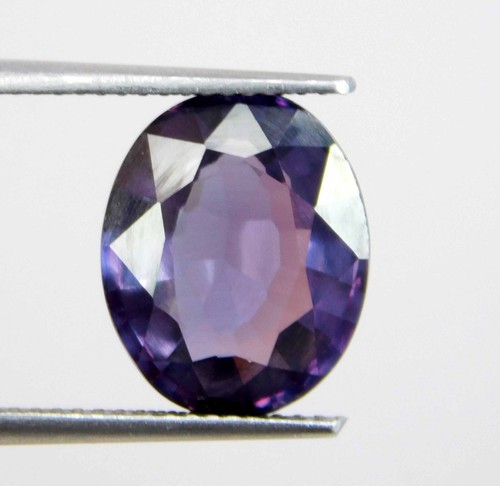 Natural 7.00 Ct Bi- Color Changing Sapphire Oval Cut Certified Loose Gemstone - Picture 4 of 8