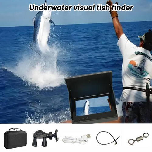 Telecamera LCD Fish Finder 4,3"/5" Visual Subacquea Pesca Cam 20M/30M G7U U9U0 - Foto 2 di 20