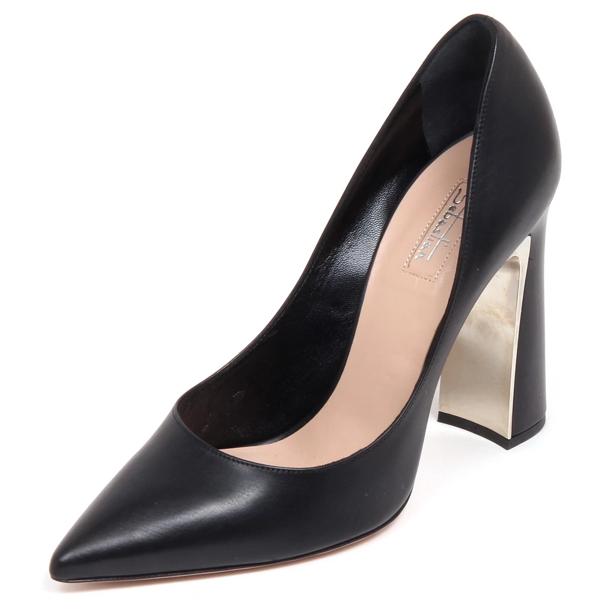 F6826 Women s Black SEBASTIAN Leather Shoe Woman Narrow Fit Shoes