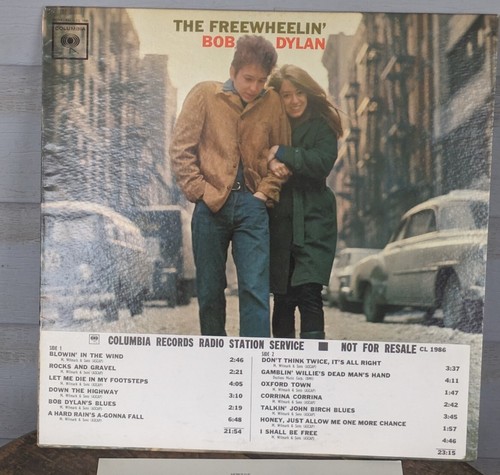 The Freewheelin' Bob Dylan 1963 Columbia White Label Radio Station Promo Copy - Picture 2 of 22