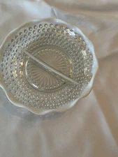 Vintage Anchor Hocking Moonstone Divided Bowl