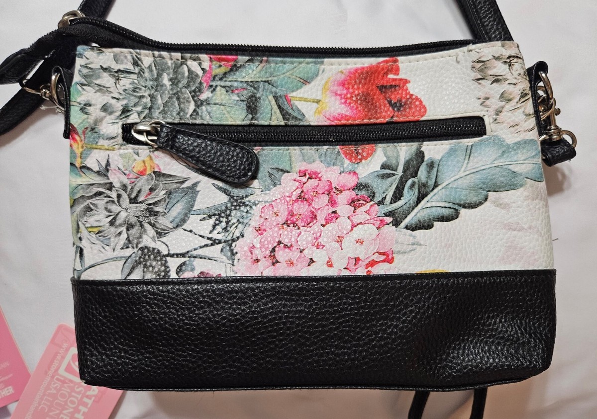 ★MCLANEE★ stone cross bag stone Stone Mountain Floral 4 Way Crossbody, Shoulder, Wristlet