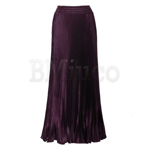 Para mujeres Moda Elegante Metálico Plisado Satén Informal Cintura Elástica Vestido - Imagen 19 de 25