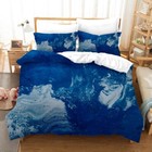 3D Texture Art Blue White Quilt Cover Set Bedding Sets Pillowcases