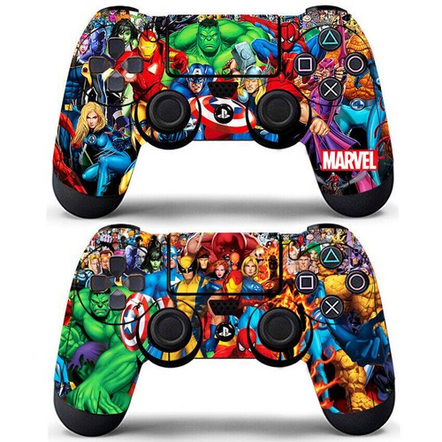 2 Stück PS4 Controller Dualshock Skin Superhelden Comic Vinyl Aufkleber Sticker - Bild 2 von 2