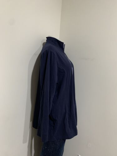 Skechers Jacket Women's Size XL Navy Blue Full Zip Pockets Cotton Blend NWOT - Picture 6 of 6