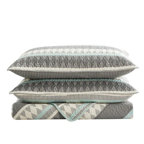 Juego de colcha reversible acolchada estilo boho con retazos florales para todas las estaciones - Imagen 55 de 89