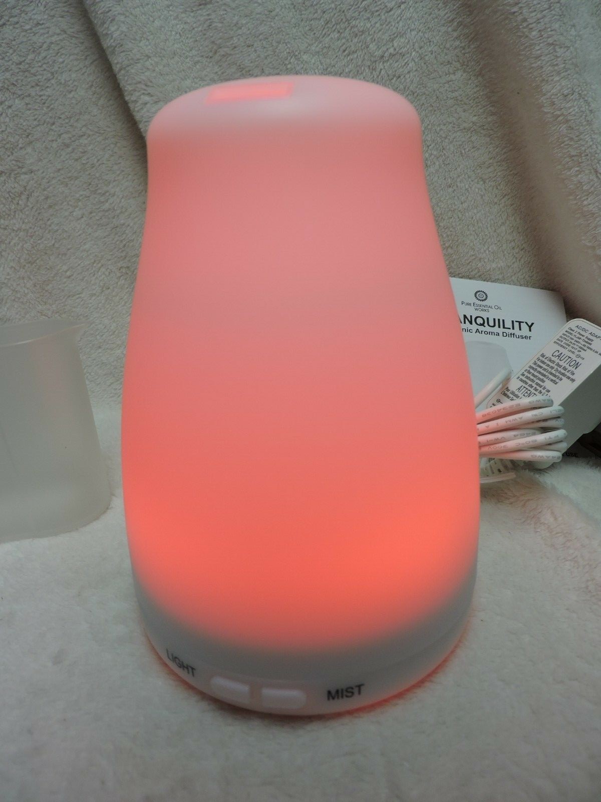 Pure Essential Oil Works Tranquility Ultrasonic Aroma Diffuser LED ...