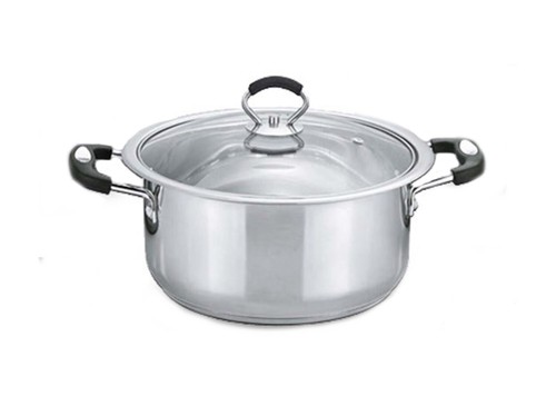 Induktion Edelstahl tiefe Kasserolle Pfanne Glasdeckel 20 - 32 cm Topf dreilagig - Bild 8 von 42