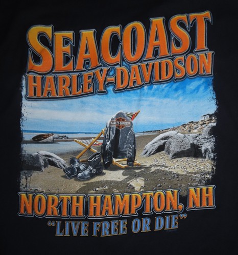 HARLEY DAVIDSON MOTOR CYCLES 2022 North Hampton NH Live Free or Die (2XL) Shirt - Picture 1 of 4