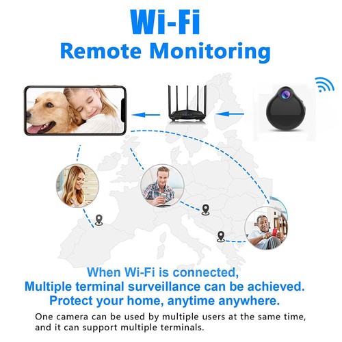 *WIFI HD 1080P Mini Camera Wearable Video Voice Recorder Necklace Pendant UK - Picture 5 of 16