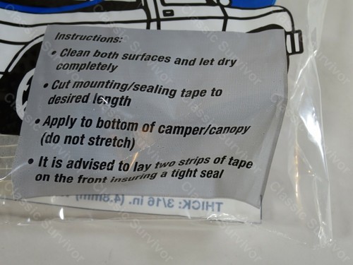 Carrand 01055 Truck Canopy Camper Mounting Weatherstrip Sealing Tape 30 Ft. - Bild 9 von 12