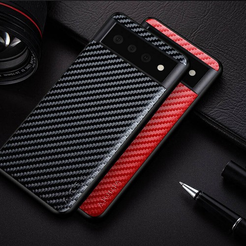For Google Pixel 8/8 Pro Luxury Hybrid Carbon Fiber Matte PU Leather Case Cover - Picture 1 of 12