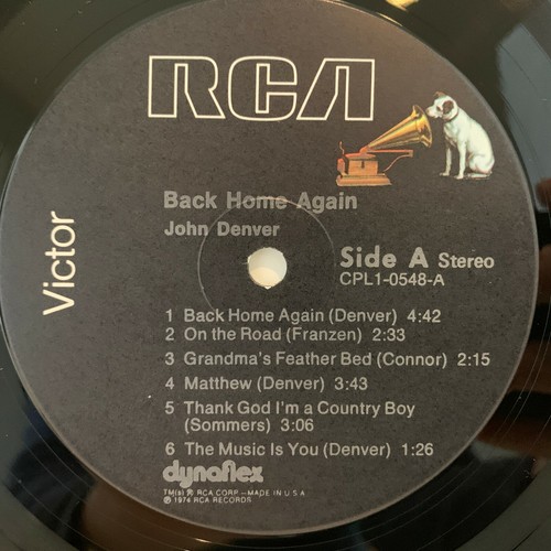 JOHN DENVER back home again 1970s RE (NM) RCA VICTOR CPL1-0548 folk country - Imagen 2 de 6