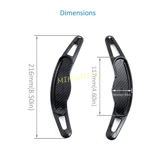 Carbon Fiber Steering Wheel Shifter Paddle Extension For Mini Cooper F55 F56 F57 - Picture 7 of 8