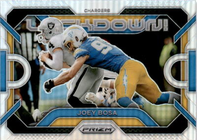 2023 Panini Prizm #LD-12 Joey Bosa Lockdown! Prizms Silver Los Angeles Chargers