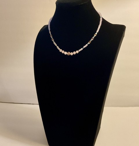 Rose Quartz And Watermelon Toumaline Beaded Necklace - Picture 7 of 20