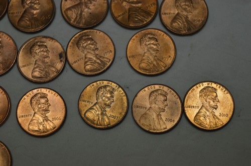 50 PENNIES PENNY NO MINT MARK 1960 THRU 2014 - 1964 1984 DOUBLE EAR - Picture 11 of 12